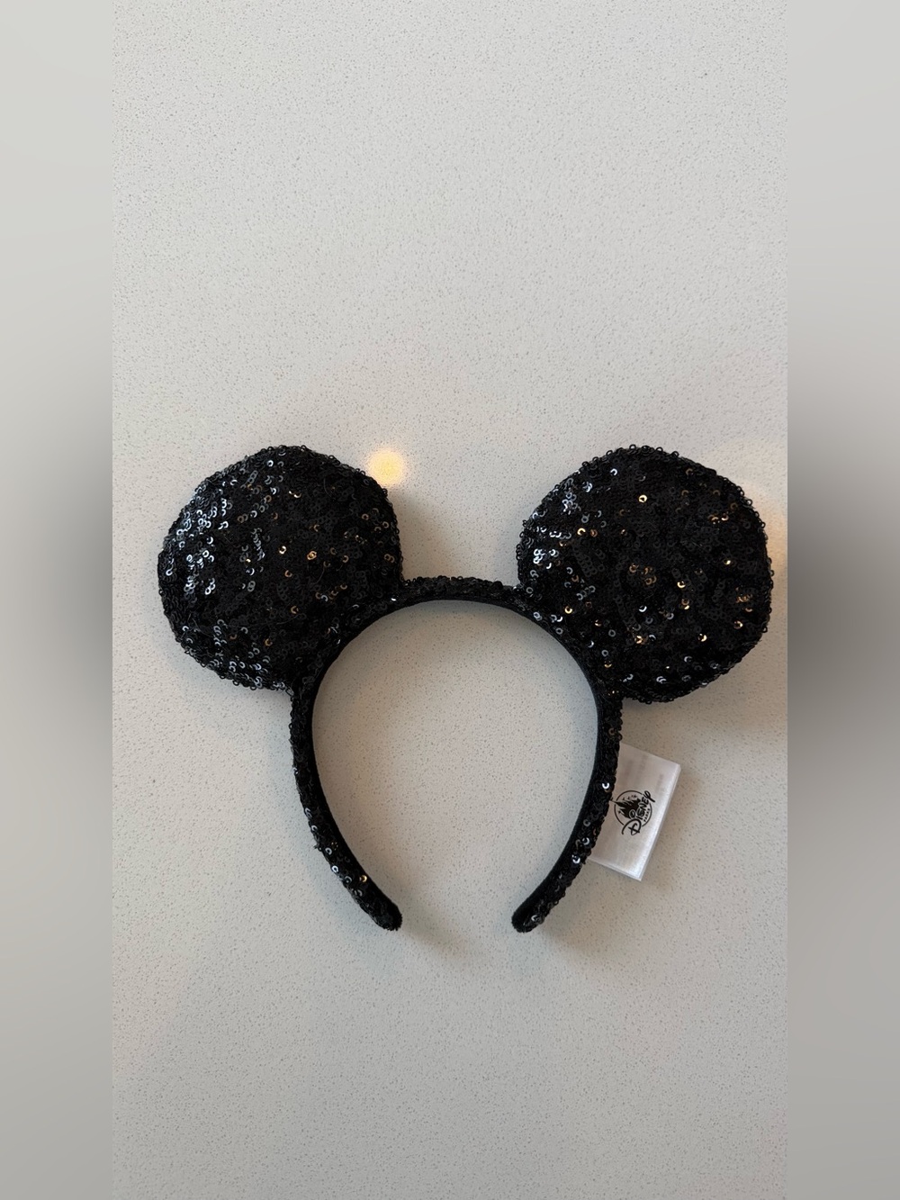 NWOT Mickey Mouse Sequined Ear Headband for Adults Black